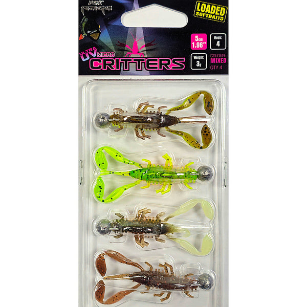 Fox Rage Micro Critter Loaded Mixed UV Colours - 5cm