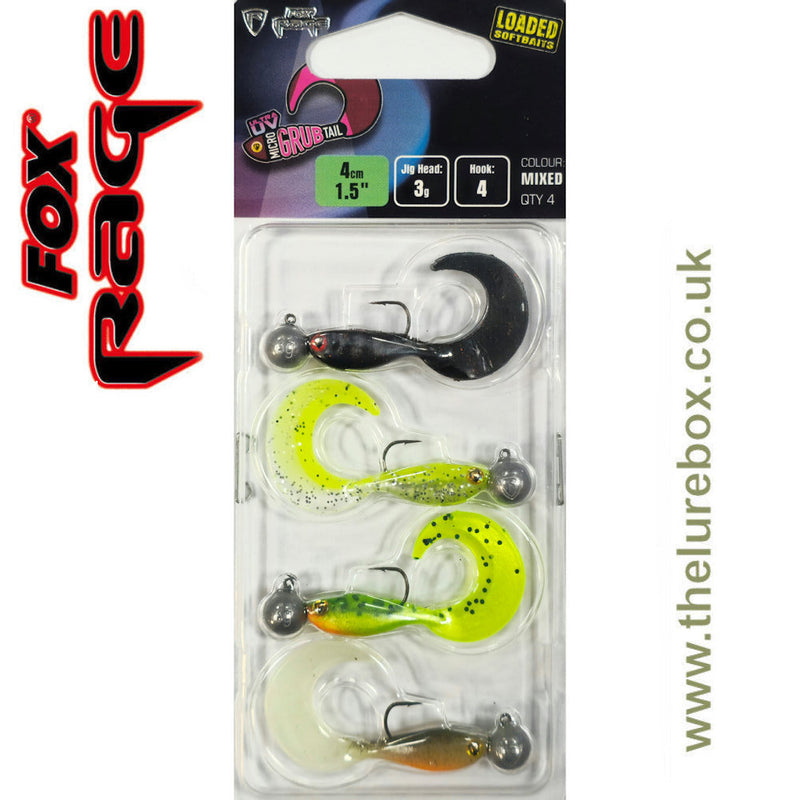 Fox Rage Micro Grub Loaded 4cm - Ultra UV