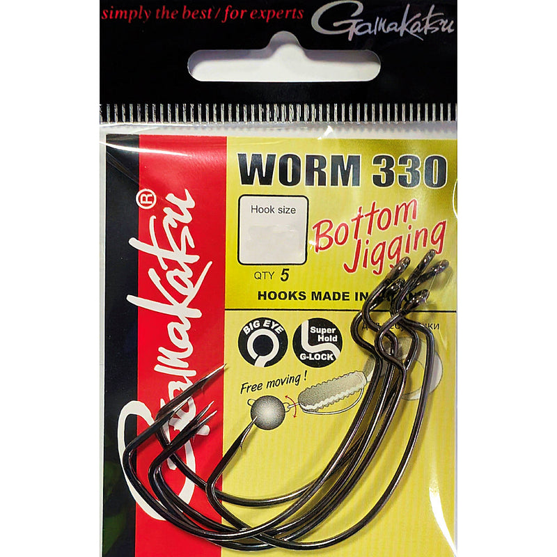 Gamakatsu Worm 330 Bottom Jigging Offset Hooks