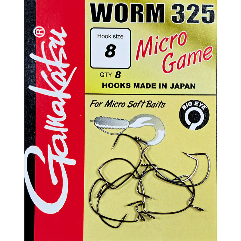 Gamakatsu Worm 325 Micro Game Offset Hooks