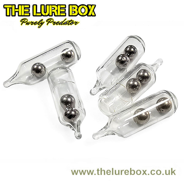 The Lure Box Soft Lure Rattle Clear Glass - Qty 5