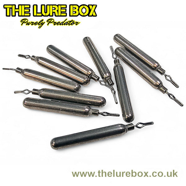 The Lure Box Tungsten Skinny Pencil Dropshot Weights - Bulk Packs