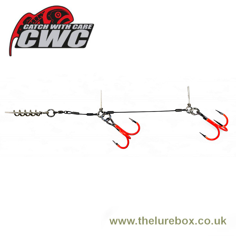 CWC Pro Double Stinger Rig - Orange Hooks