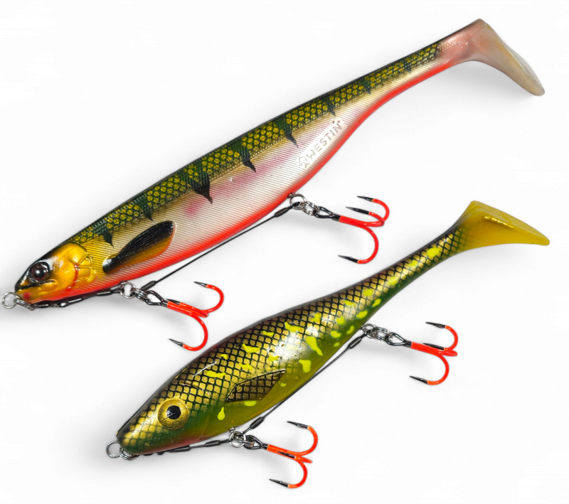 CWC Pro Double Stinger Rig - Orange Hooks