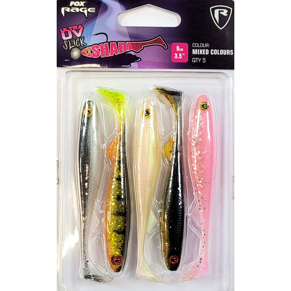 Fox Rage Slick Shad Mixed UV Colours