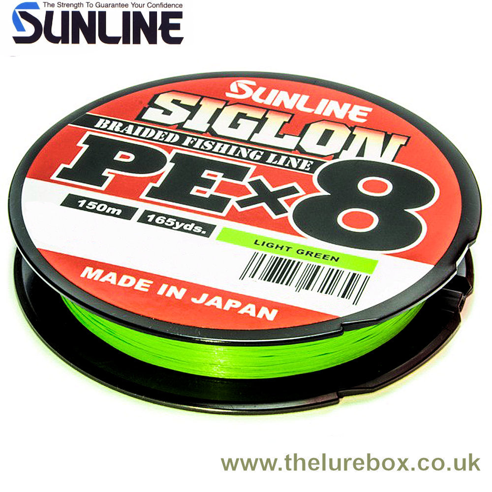 Sunline Siglon PEx8 150m Green/Orange Color Braid 165 Yards Braided Fishing  Line Made In Japan
